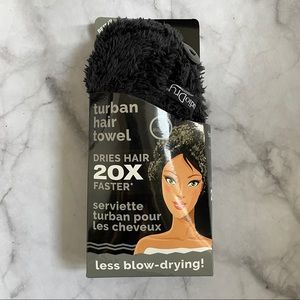 Studio Dry Black Turban Hair Towel
